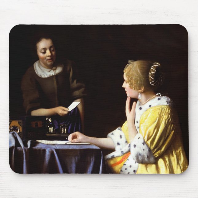 Johannes Vermeer - Mistress and Maid Mouse Mat (Front)
