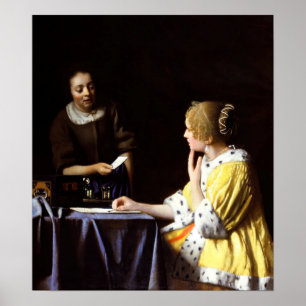 Johannes Vermeer - Mistress and Maid Poster