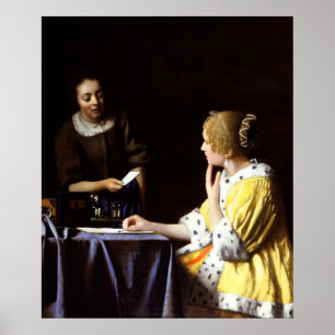 Johannes Vermeer - Mistress and Maid Poster