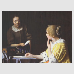 Johannes Vermeer - Mistress and Maid Tissue Paper