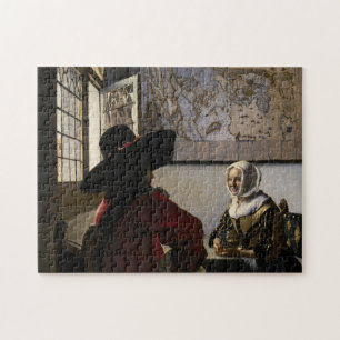 Johannes Vermeer - Officer with a Laughing Girl Jigsaw Puzzle