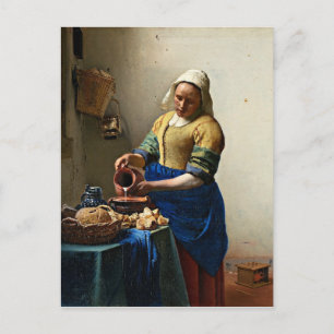 Johannes Vermeer painting, The Milkmaid Postcard