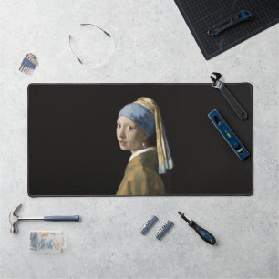 Johannes Vermeer’s Girl with a Pearl Master Piece Desk Mat