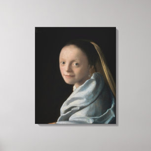 Johannes Vermeer - Study of a Young Woman Canvas Print
