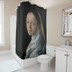 Johannes Vermeer - Study of a Young Woman Shower Curtain