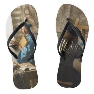 Johannes Vermeer - The Allegory of Painting Flip Flops