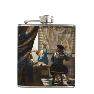 Johannes Vermeer - The Allegory of Painting Hip Flask