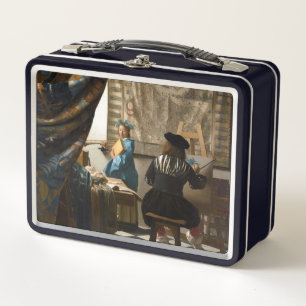 Johannes Vermeer - The Allegory of Painting Metal Lunch Box
