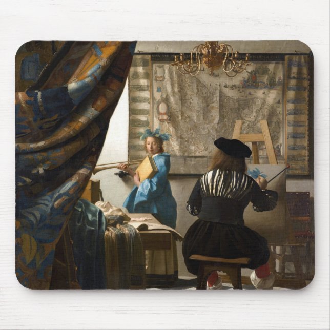 Johannes Vermeer - The Allegory of Painting Mouse Mat (Front)
