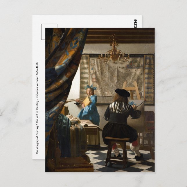 Johannes Vermeer - The Allegory of Painting Postcard (Front/Back)