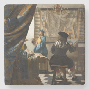 Johannes Vermeer - The Allegory of Painting Stone Coaster