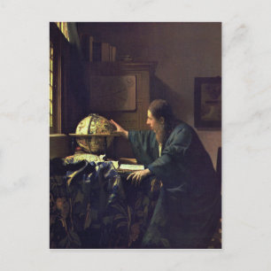 Johannes Vermeer - The Astronomer Painting Postcard