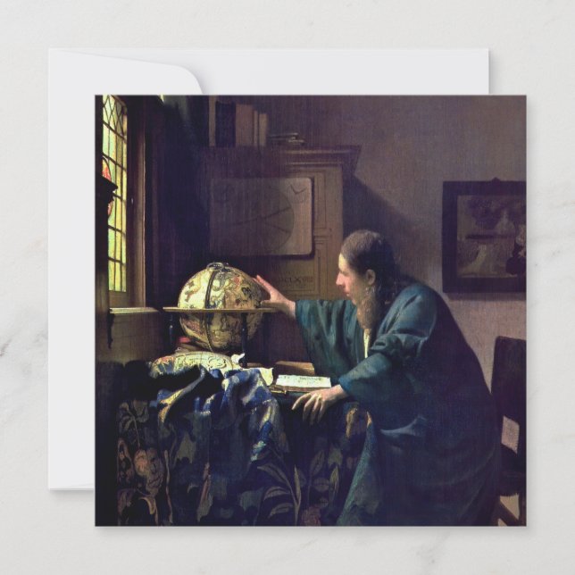Johannes Vermeer - The Astronomer Thank You Card (Front)