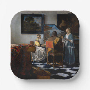 Johannes Vermeer - The Concert Paper Plate