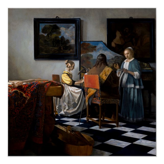Johannes Vermeer - The Concert Poster (Front)