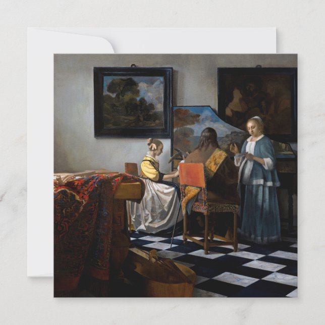 Johannes Vermeer - The Concert Thank You Card (Front)