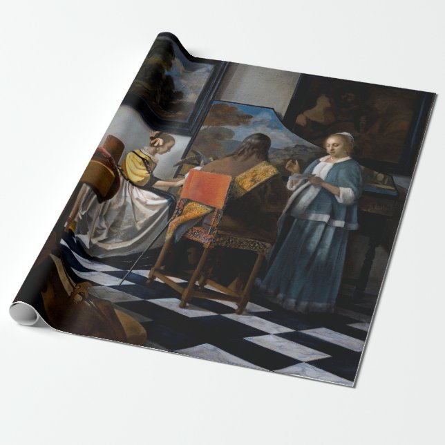 Johannes Vermeer - The Concert Wrapping Paper (Unrolled)
