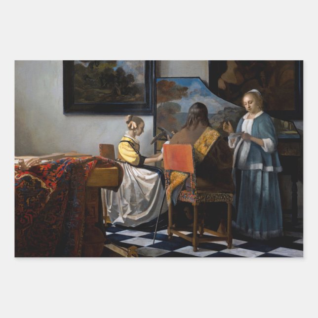 Johannes Vermeer - The Concert Wrapping Paper Sheet (Front)