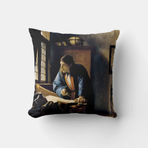 Johannes Vermeer - The Geographer Cushion