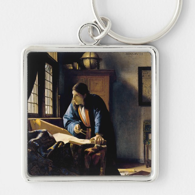 Johannes Vermeer - The Geographer Key Ring (Front)