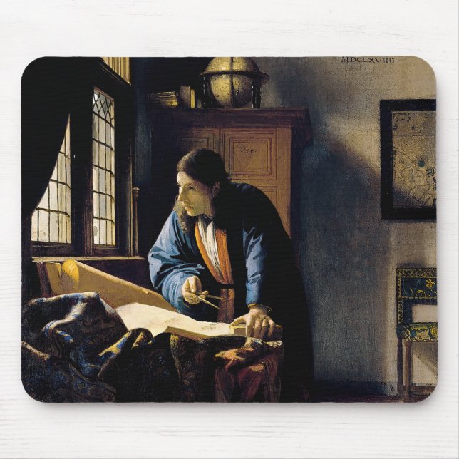 Johannes Vermeer - The Geographer Mouse Mat (Front)