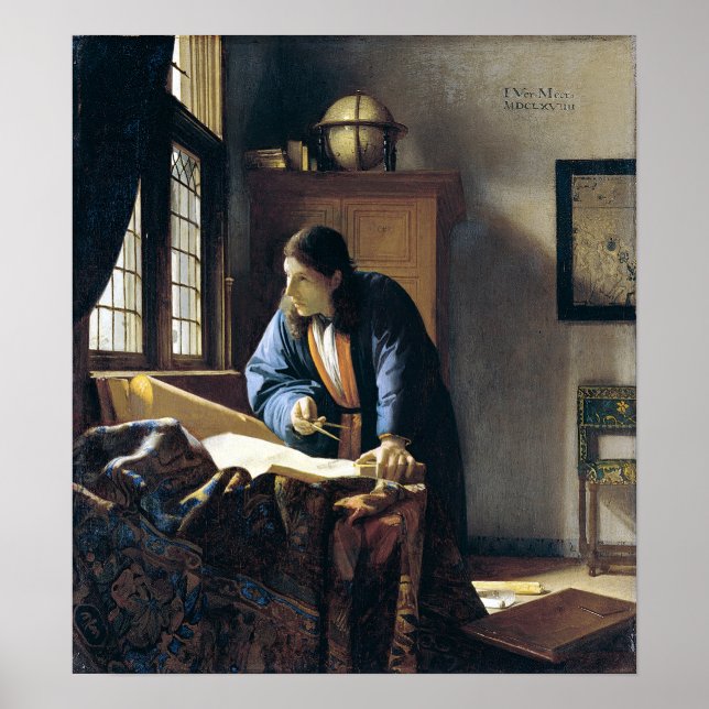 Johannes Vermeer The Geographer Poster (Front)