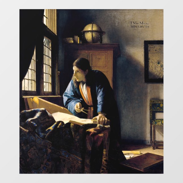 Johannes Vermeer - The Geographer Window Cling (Sheet)