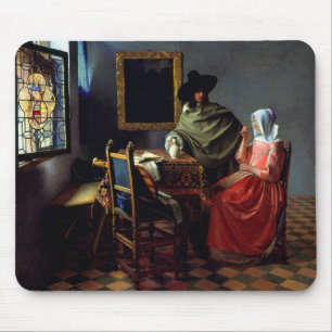 Johannes Vermeer - The Glass of Wine Mouse Mat