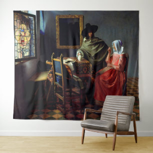 Johannes Vermeer - The Glass of Wine Tapestry
