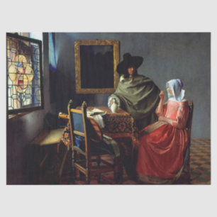 Johannes Vermeer - The Glass of Wine Tissue Paper