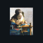 Johannes Vermeer - The Lacemaker Canvas Print<br><div class="desc">The Lacemaker - Johannes Vermeer,  1669-1671</div>
