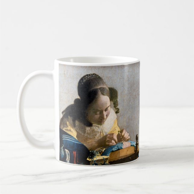 Johannes Vermeer - The Lacemaker Coffee Mug (Left)