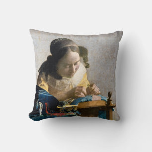 Johannes Vermeer - The Lacemaker Cushion