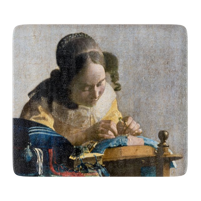 Johannes Vermeer - The Lacemaker Cutting Board (Front)