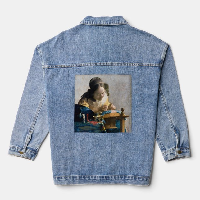 Johannes Vermeer - The Lacemaker Denim Jacket (Back)