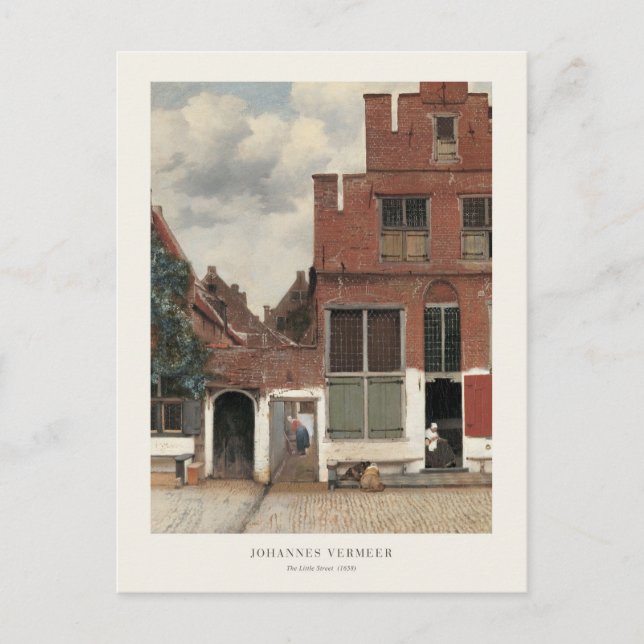 Johannes Vermeer The Little Street Architectural  Postcard (Front)