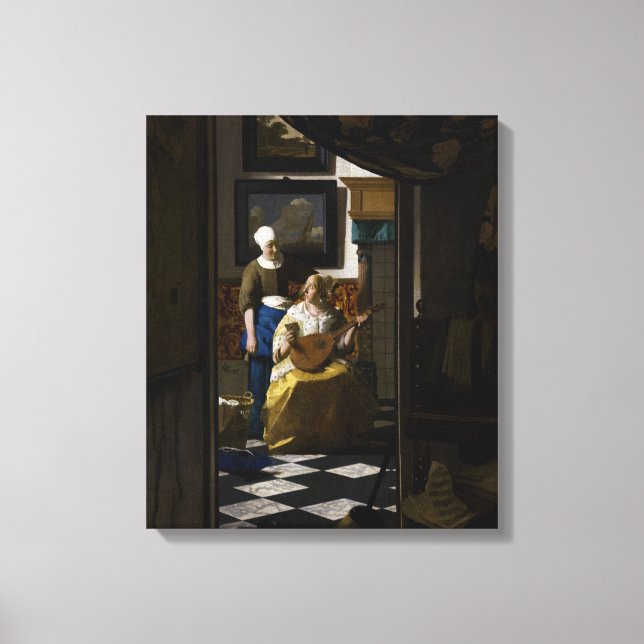 Johannes Vermeer - The Love Letter Canvas Print (Front)