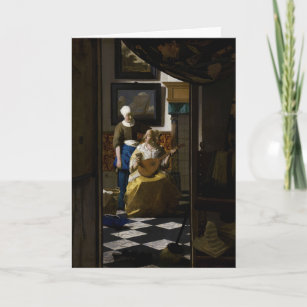 Johannes Vermeer - The Love Letter Card