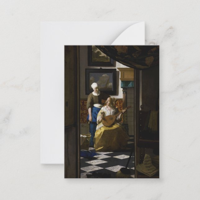 Johannes Vermeer - The Love Letter Card (Front)