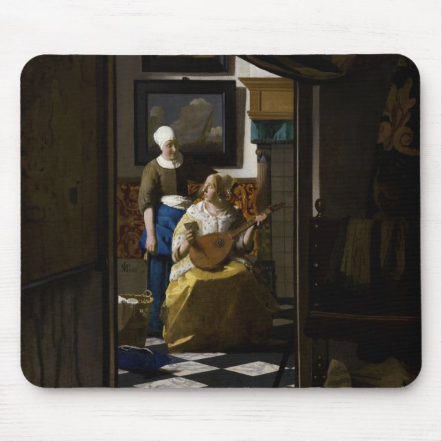 Johannes Vermeer - The Love Letter Mouse Mat (Front)