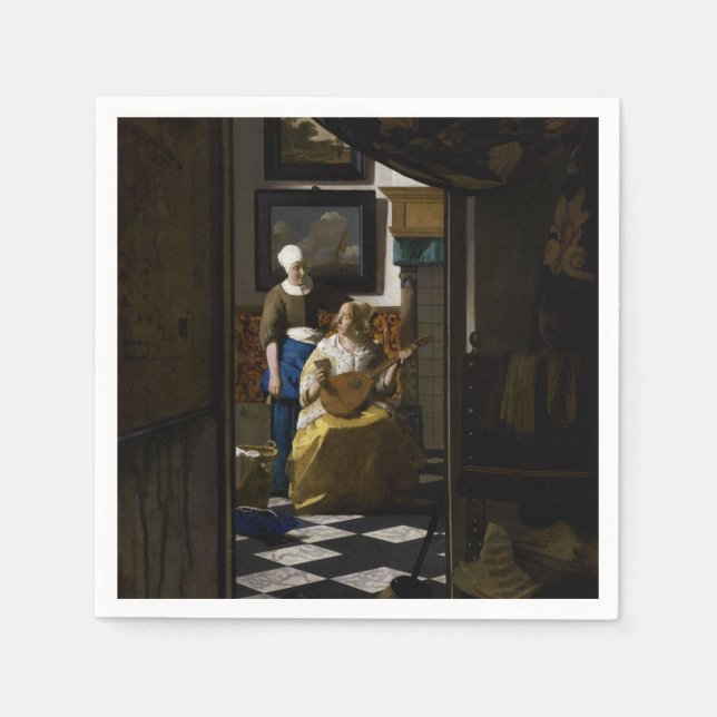 Johannes Vermeer - The Love Letter Napkin (Front)