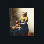 Johannes Vermeer - The Milkmaid Canvas Print<br><div class="desc">The Milkmaid - Johannes Vermeer,  1660</div>
