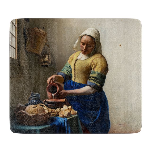 Johannes Vermeer - The Milkmaid Cutting Board (Front)