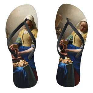 Johannes Vermeer - The Milkmaid Flip Flops
