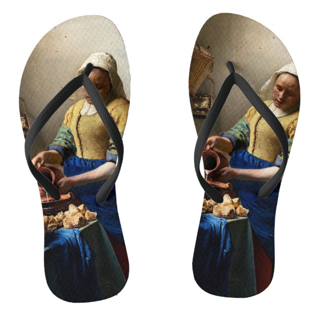 Johannes Vermeer - The Milkmaid Flip Flops (Footbed)