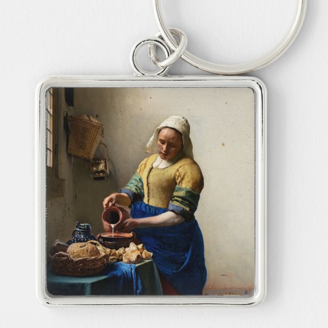 Johannes Vermeer - The Milkmaid Key Ring (Front)