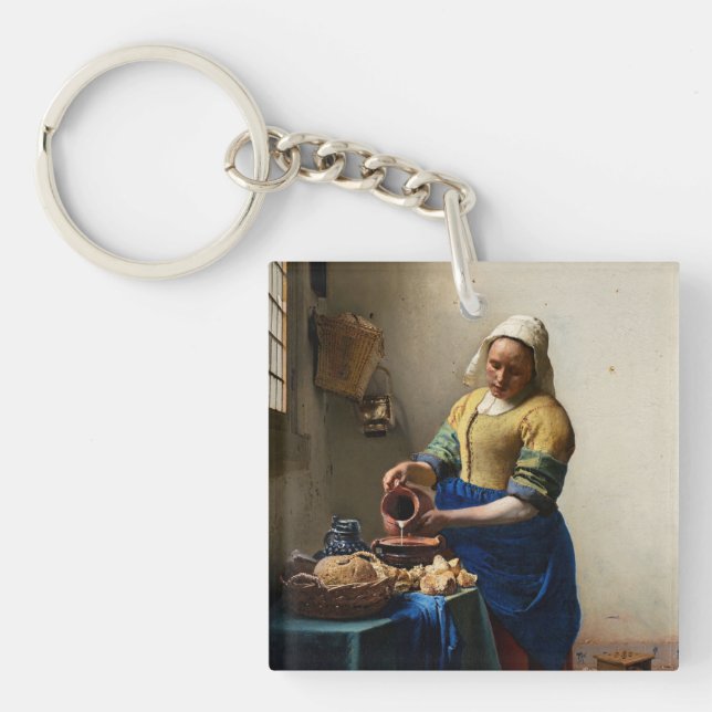 Johannes Vermeer - The Milkmaid Key Ring (Front)