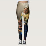 Johannes Vermeer - The Milkmaid Leggings<br><div class="desc">The Milkmaid - Johannes Vermeer,  1660</div>