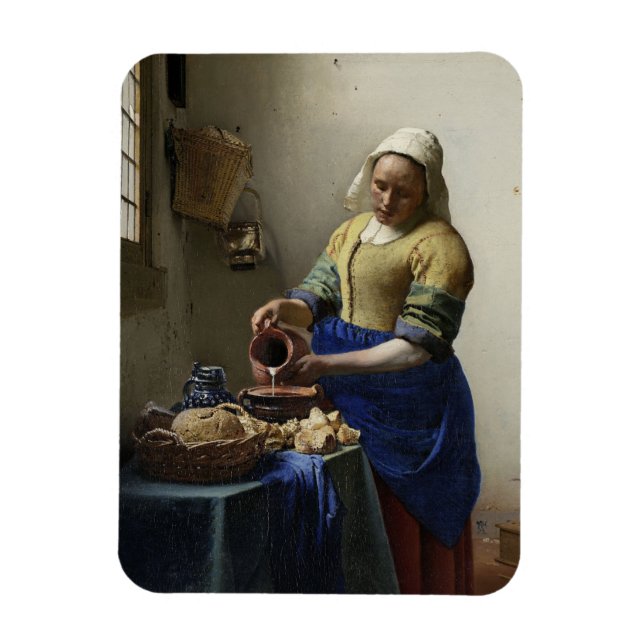 Johannes Vermeer "The Milkmaid" Magnet (Vertical)