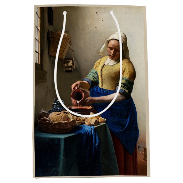 Johannes Vermeer - The Milkmaid Medium Gift Bag (Front)